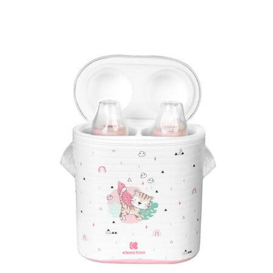 Thermobox für zwei Babyflaschen, Pink, Kikka Boo