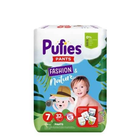 Windelhosen Fashion & Nature, Nr. 7, 17 Kg+, 32 Stück, Pufies
