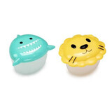 Set of 2 food containers, Shark and Lion, Melii