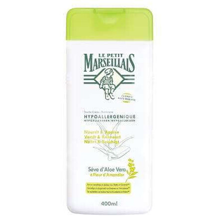 Gel de dus cu extract de flori de migdale & aloe vera, 400 ml, Le Petit Marseillais