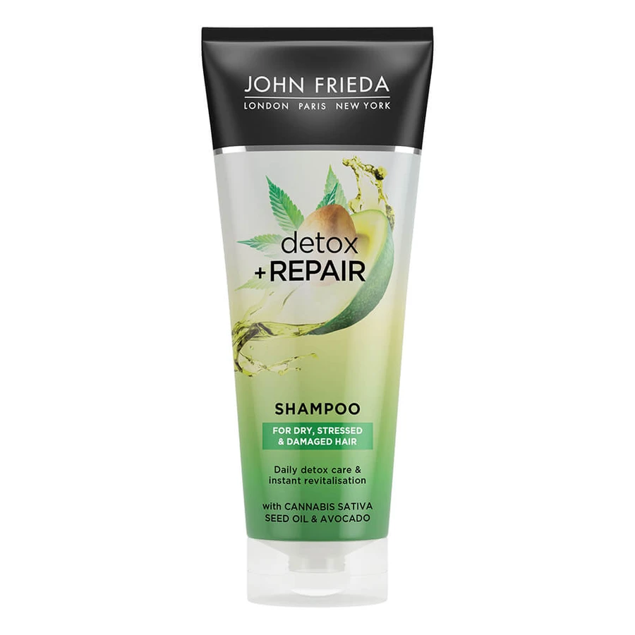 Reparaturshampoo für strapaziertes Haar Detox+Repair, 250 ml, John Frieda