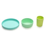 Set of 3 silicone food containers, Blue, Lime and Mint, Melii