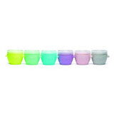 Set of 6 Snap&amp;Go silicone containers, 59 ml, Melii