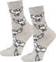 SOXO Damensocken Eulenmuster, 1 St&#252;ck