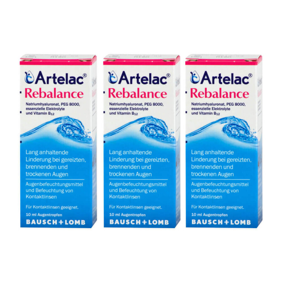 Artelac Rebalance Augentropfen, 3x10 ml, Bausch&Lomb Bewertungen