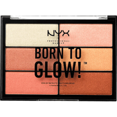 Nyx Professional MakeUp Born to Glow paletă iluminatoare, 1 buc