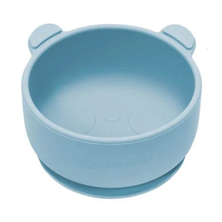 Silikonnapf mit Saugnapf Der kleine Bär, 6 Monate+, Aqua Blau, Appekids