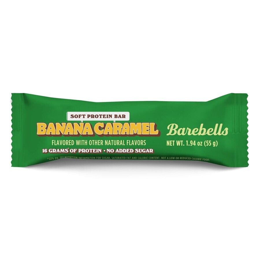 Barebells Soft Protein Bar Banane Karamell, Karamell und Banane aromatisiert Protein Bar, 55 G, GNC