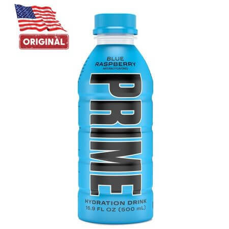 Prime Rehydration Drink mit blauer Himbeere Hydration Drink USA, 500 ml, GNC