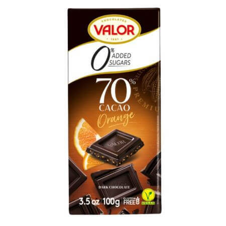 Dunkle Schokolade mit Orangencreme, 100 g, Valor