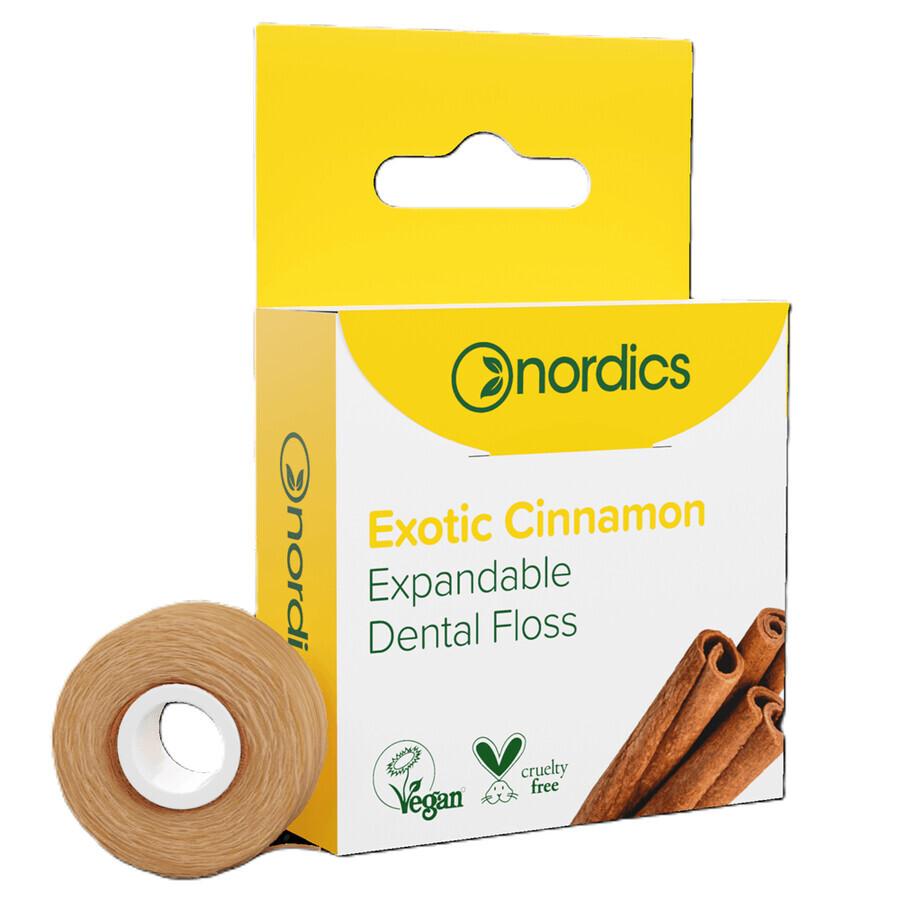 Ata dentara naturala expandabila cu scortisoara Exotic Cinnamon, 30 m, Nordics