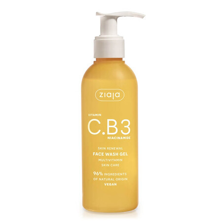 Gel de curatare pentru fata Vitamin C.B3 Niacinamide, 190 ml, Ziaja