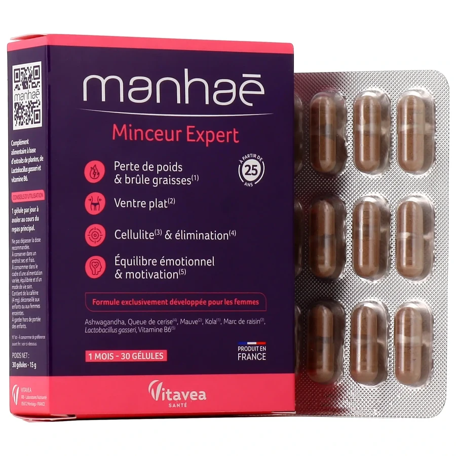 Minceur Expert, 30 cápsulas vegetales, Manhae