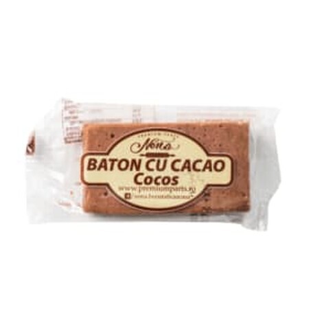 Ciocolateria Nona Baton de ciocolată de casă cu cocos, 60 g