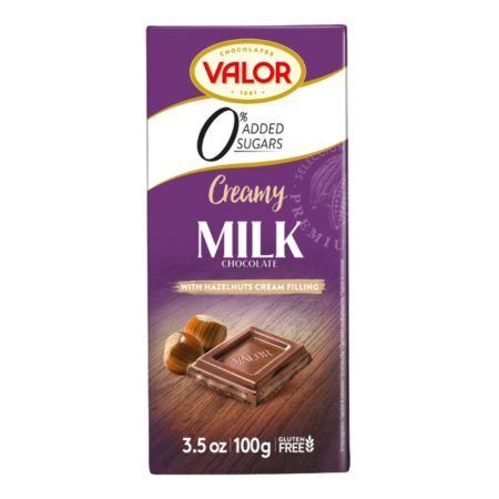 Vollmilchschokolade mit Haselnusscreme, 100 g, Valor