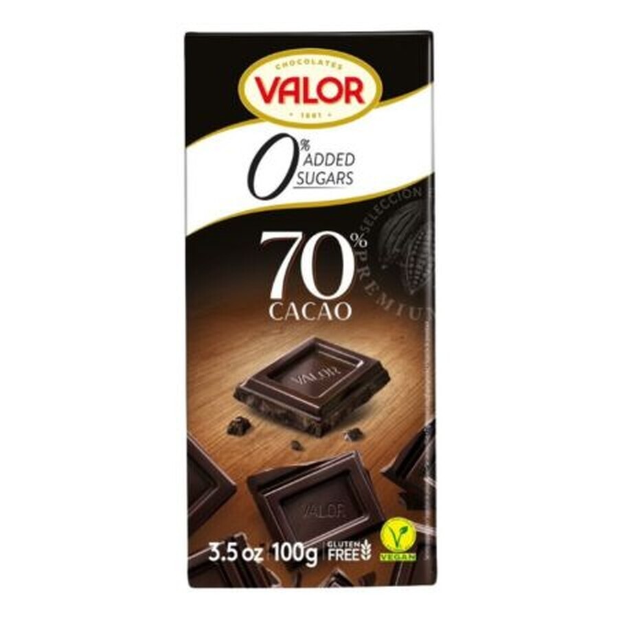 Zartbitterschokolade mit 70% Kakaoanteil, 100 g, Valor
