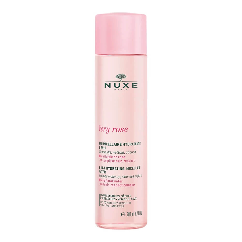 Feuchtigkeitsspendendes mizellares Wasser für empfindliche und trockene Haut Very Rose, 200 ml, Nuxe