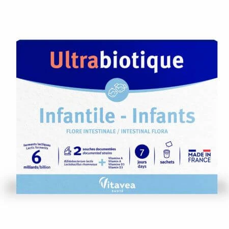 Ultrabiotique Infant Probiotic, 7 sachets, Vitavea Sante