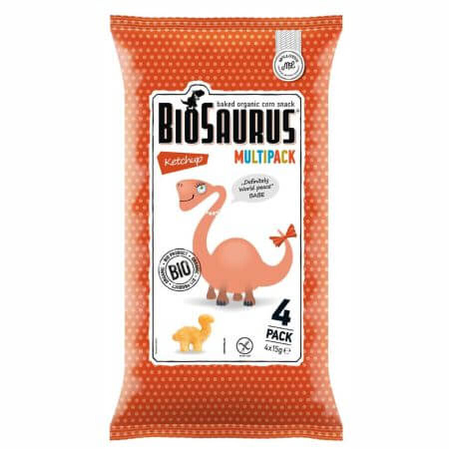 Bio Mais und Ketchup glutenfreie Puffs, 4x15g, Mc Lloyds