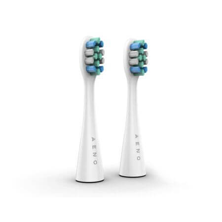 Spare electric toothbrush, 2 pieces, White, Aeno