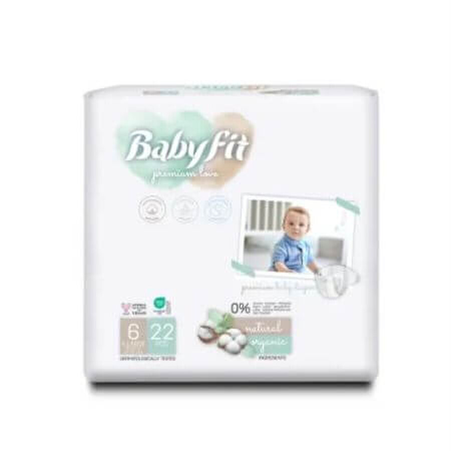 Windeln Bio XL, Nr. 6, +16kg, 22 Stück, Babyfit