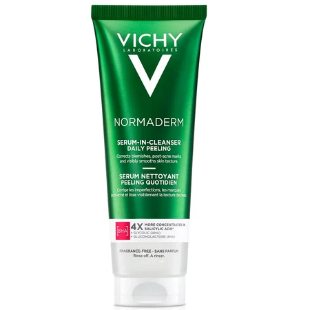 Normaderm Sérum Limpiador Exfoliante Piel Grasa, 125ml, Vichy