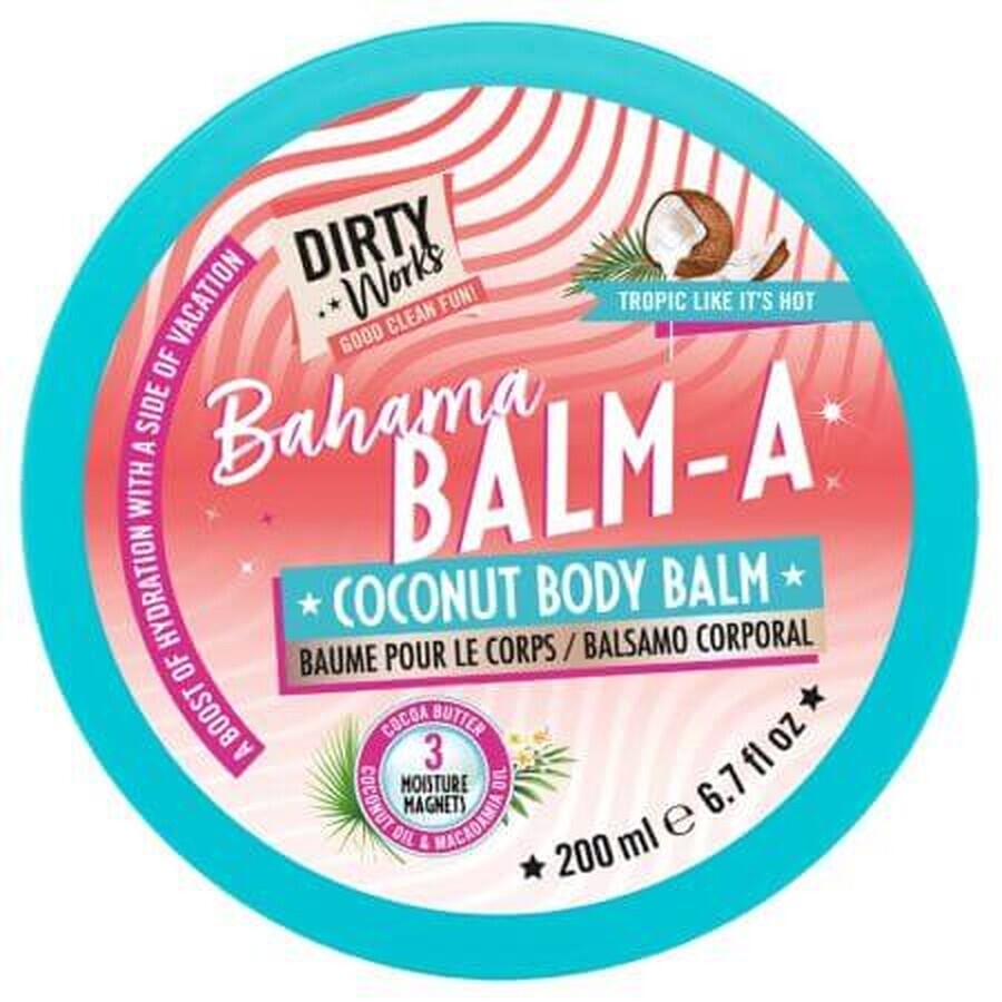 Bahama Balm-a Kokosnuss-Körperbutter, 200 ml, Dirty Works