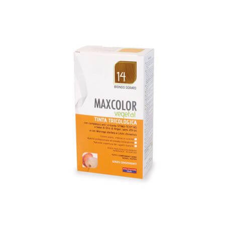 Pflanzliches Haarfärbemittel, Farbton 14 Blond vital, 140 ml, MaxColor