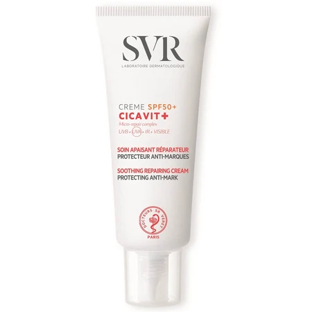 Beruhigende, reparierende Creme für Sonnenschutz mit SPF 50+ Cicavit+, 40 ml, Svr