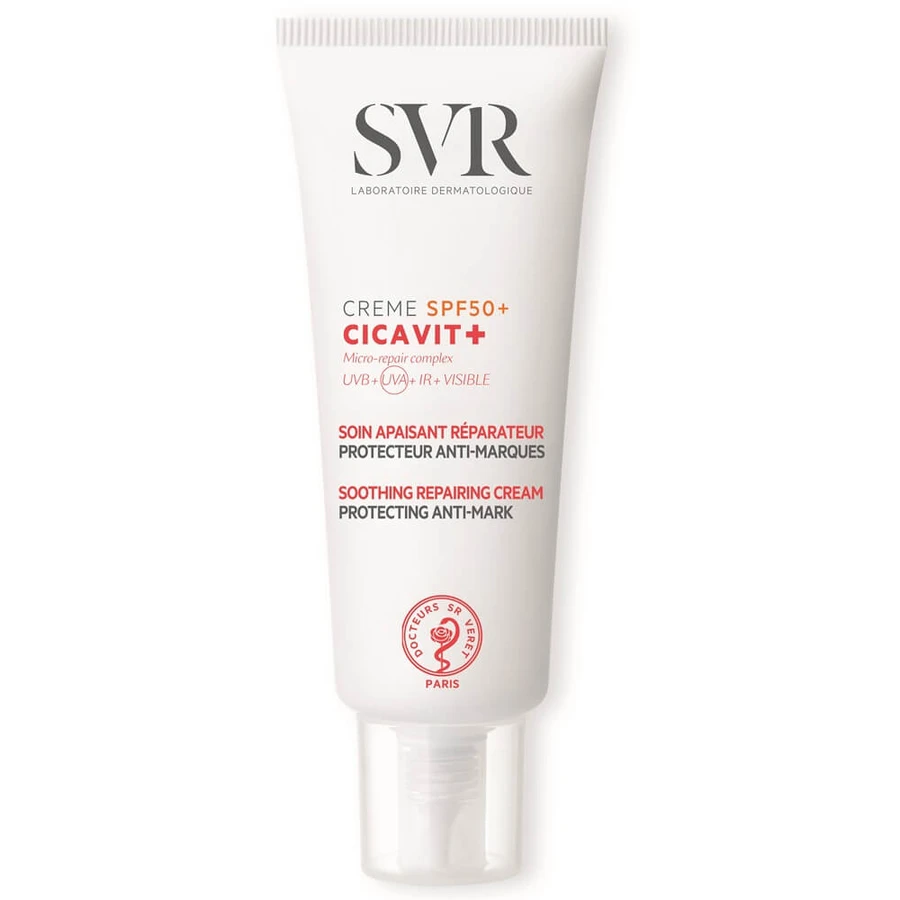 Beruhigende, reparierende Creme für Sonnenschutz mit SPF 50+ Cicavit+, 40 ml, Svr