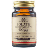 Folsäure Folat 400 ug, 50 Tabletten, Solgar