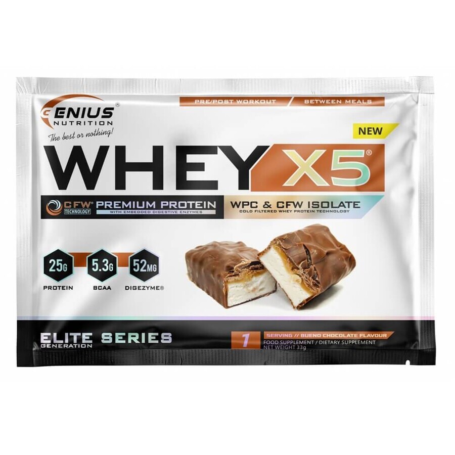 Whey-X5 Bueno Eiweißpulver, 33 g, Genius Nutrition