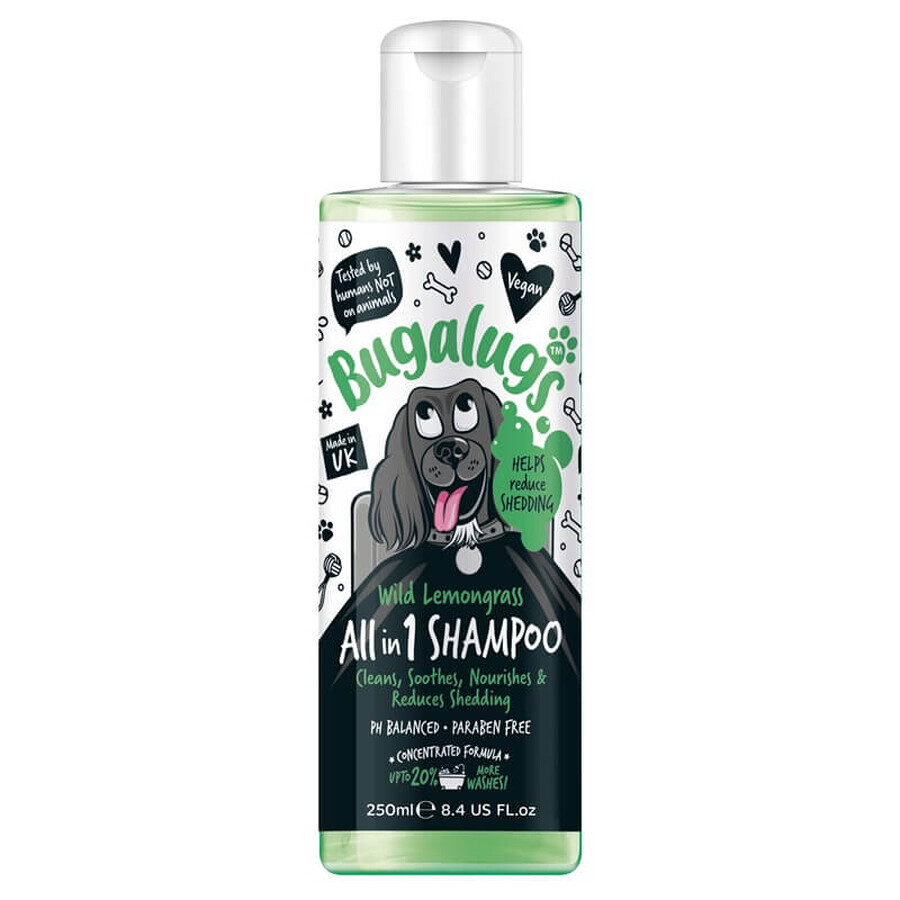 Wildes Zitronengras Shampoo für Hunde Bugalugs, 250 ml, Lakeland Cosmetics