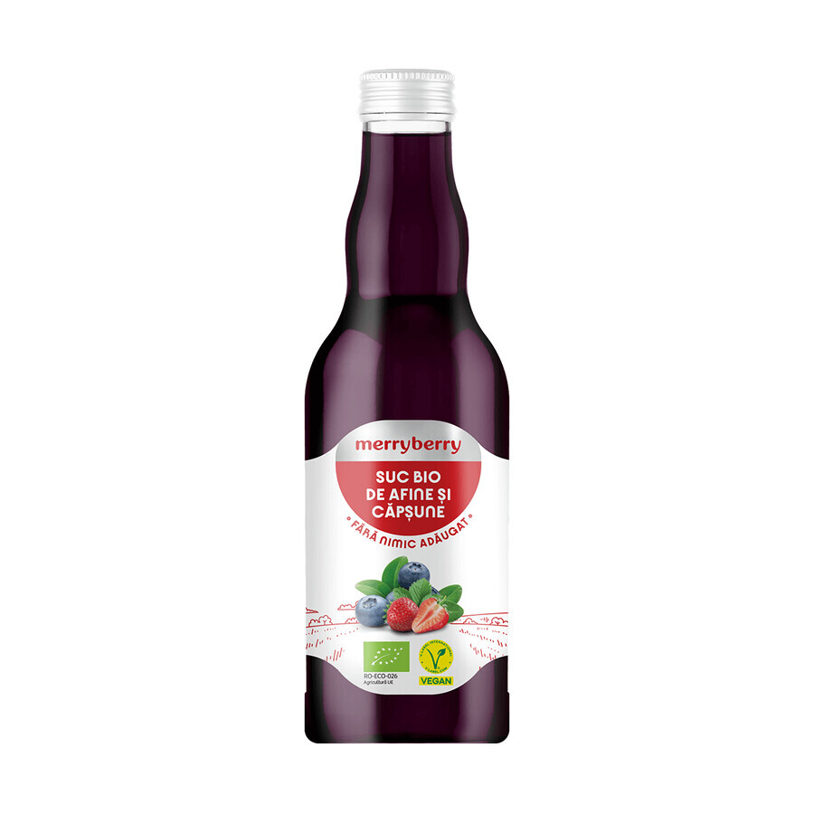 Bio-Cranberry- und Erdbeersaft, 200 ml, MerryBerry