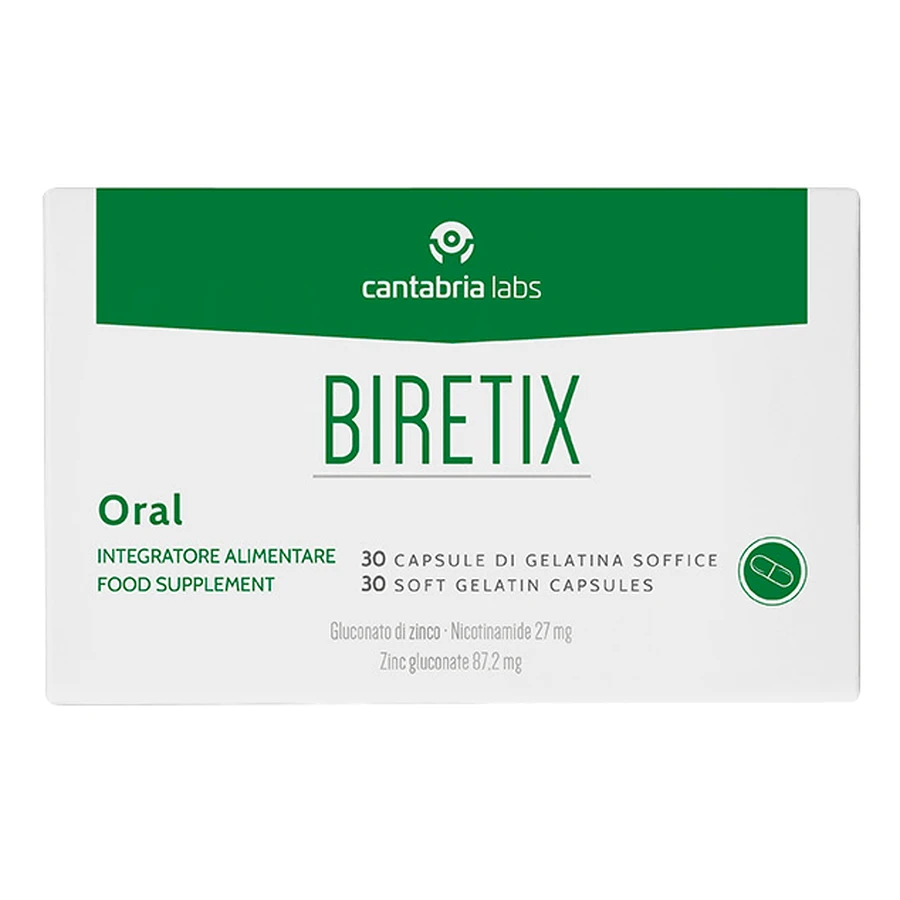 Complément alimentaire pour la peau Biretix, 30 gélules, Cantabria