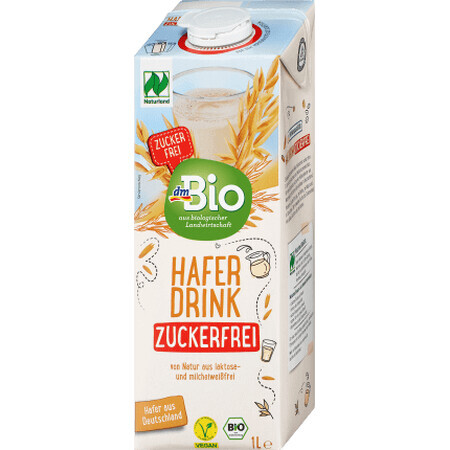 DmBio Zuckerfreier Haferdrink, 1 Liter