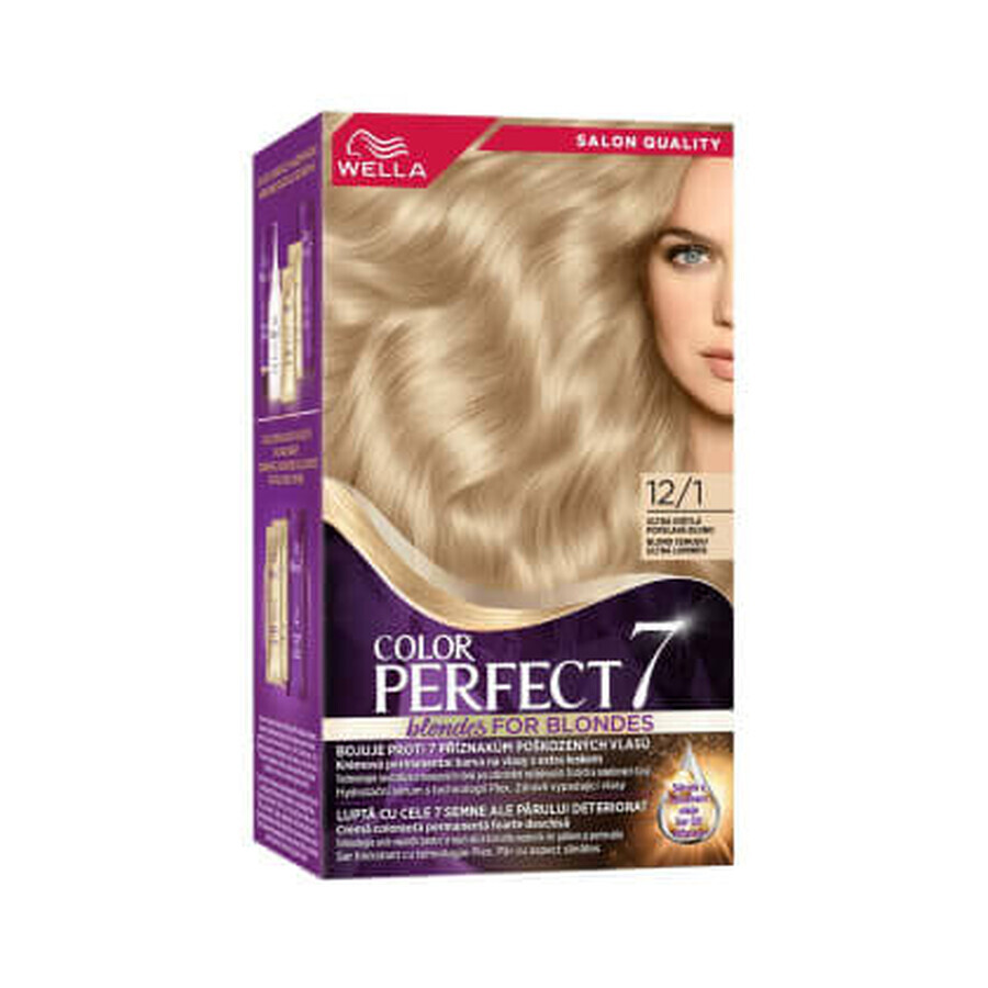 Wella Color Perfect Dauerhafte Haarfarbe 12/1 Ultra Helles Graublond, 1 Stück