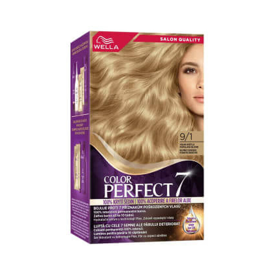 Wella Color Perfect Dauerhafte Haarfarbe 9/1 Sehr helles Graublond 9/1, 1 St.