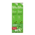 Packung 1+1-60% Aufhellende Zahnpasta mit Bergamotte-, Zitronen- und Kalidentöl, Ecodenta, 2x75ml