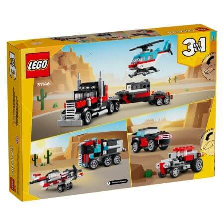 Hubschrauber-Plattformwagen, +7 Jahre, 31146, Lego Creator 3in1