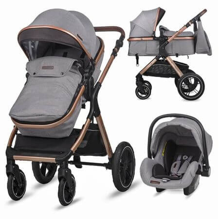 Melora 3 in 1 wandelbarer Kinderwagen, Moonlit Grey, Coccolle