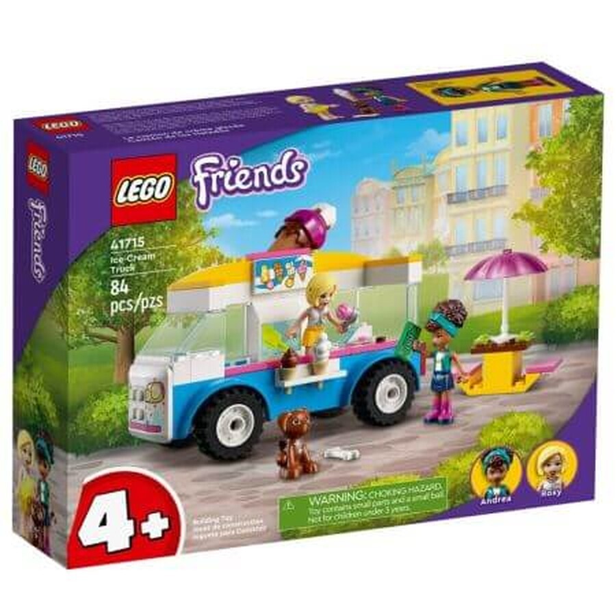Furgoneta cu inghetata Lego Friends, +4 ani, 84 piese, 41715, Lego