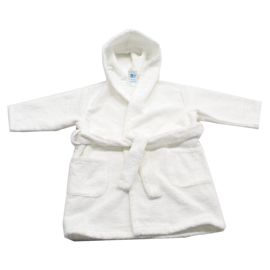 Premium Bademantel, 1-2 Jahre, Weiß, Baltic Bebe