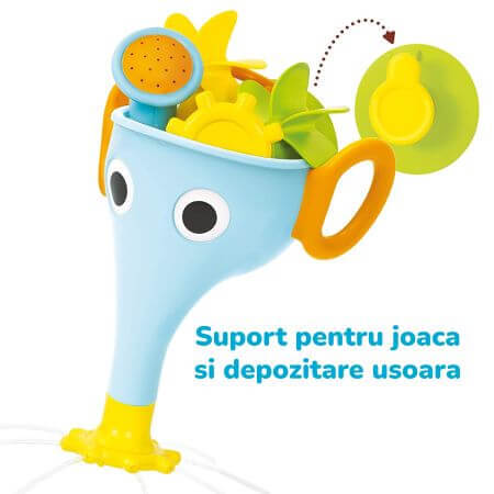 Elefantenrüssel Spielzeug mit Stopper für Bad, Blau, +18 Monate, Yookidoo
