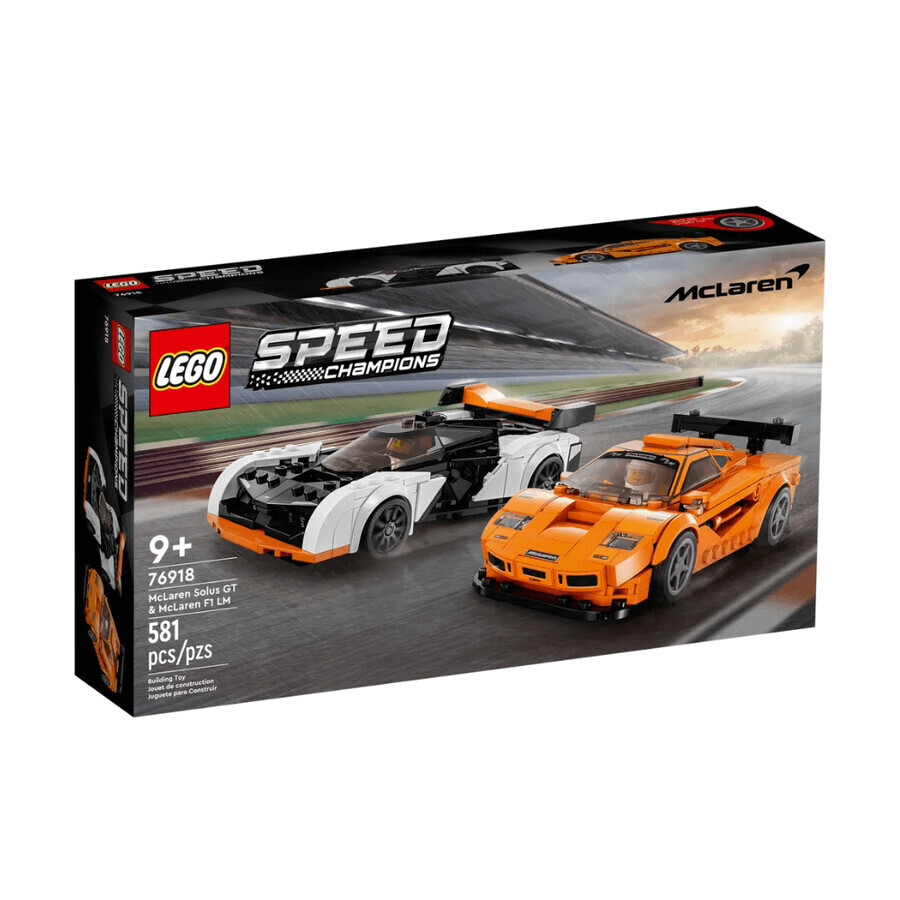 McLaren Solus GT und McLaren F1 LM Lego Speed Champions, ab 9 Jahren, 76918, Lego
