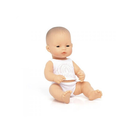 Pädagogische Babypuppe asiatischer Junge, 32 cm, Miniland