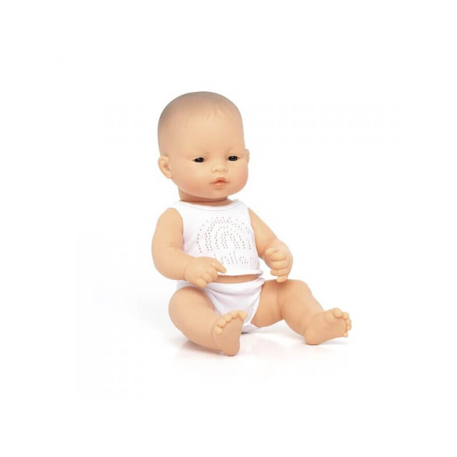 Pädagogische Babypuppe asiatischer Junge, 32 cm, Miniland