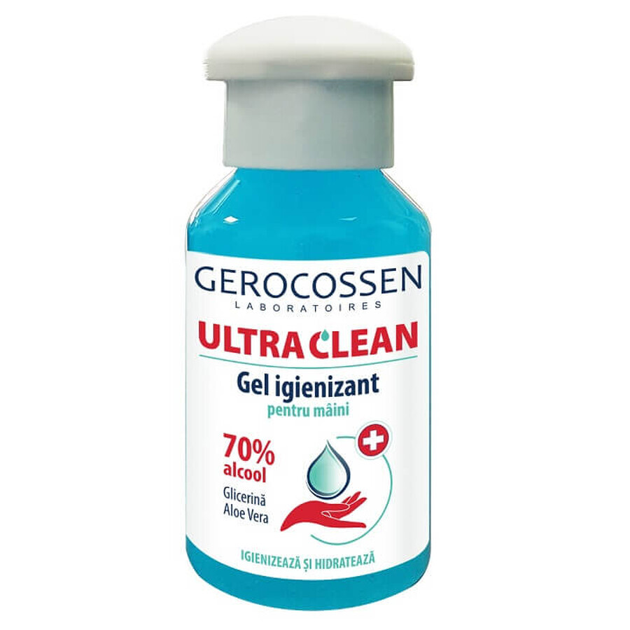 Gel pentru igienizarea mainilor cu 70% alcool Ultra Clean, 100 ml, Gerocossen