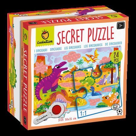 Puzzle mit kleinen Geheimnissen Dinosaurier, +3 Jahre, Ludattica