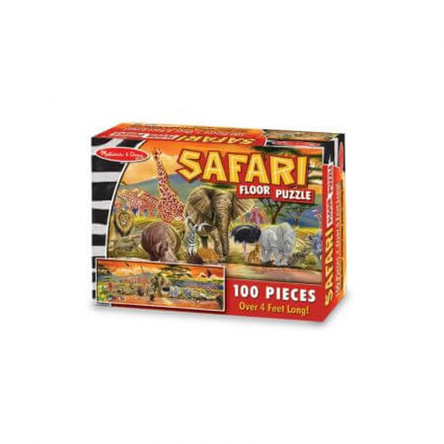 Safari Bodenpuzzle, 6 Jahre+, 100 Teile, Melissa&Doug